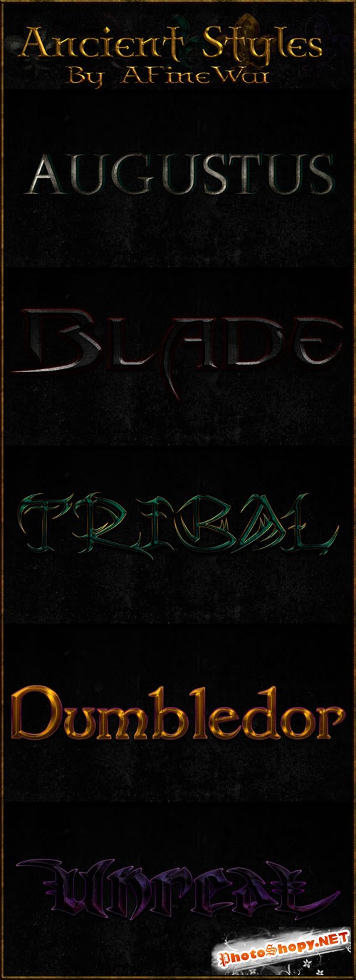Ancient Photoshop Styles