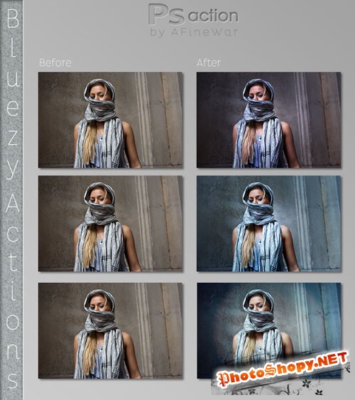 Bluezy Photoshop Actions