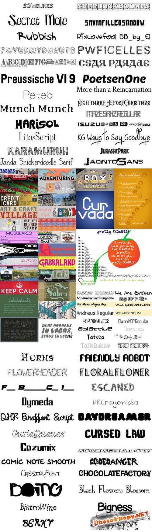 Set of Graphic Fonts