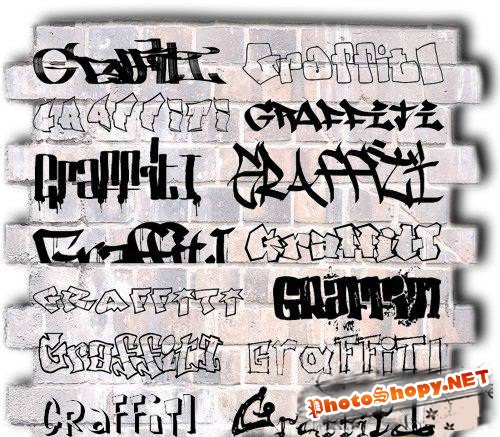 Set of Graffiti Fonts