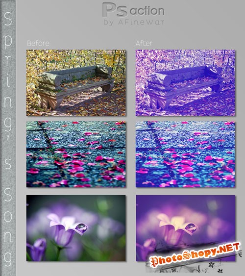 Spring's Song Photoshop Actions