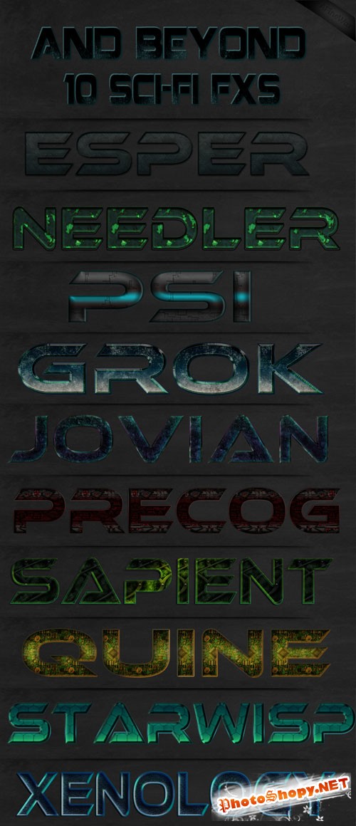 10 Beyond Effect Photoshop Text Syles