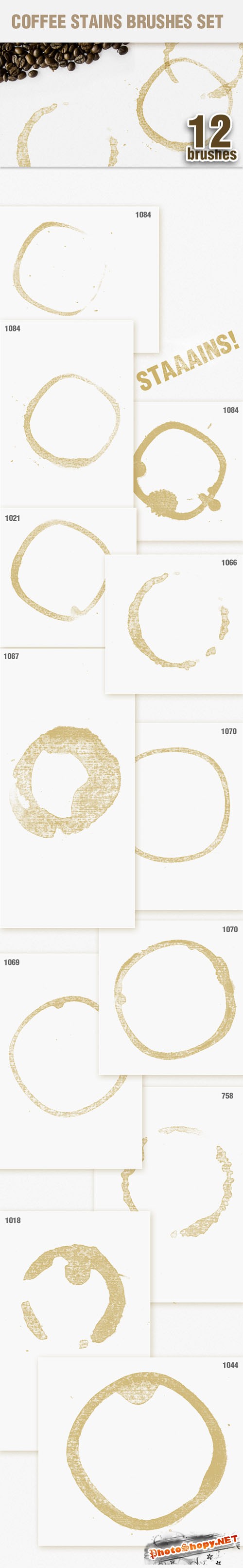 Designtnt - Coffee Stains Brushes Set