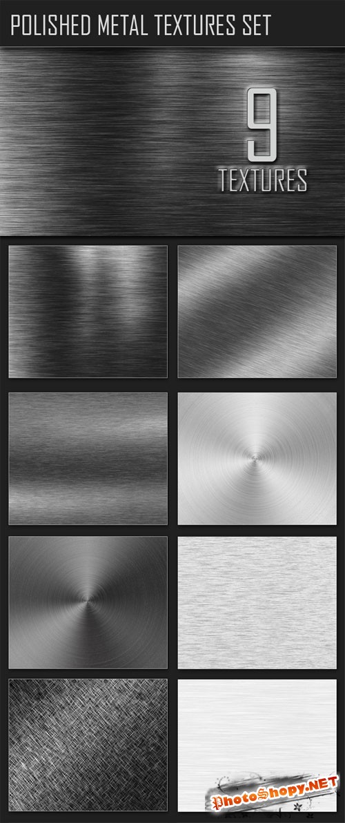 Designtnt - Polished Metal Textures Set