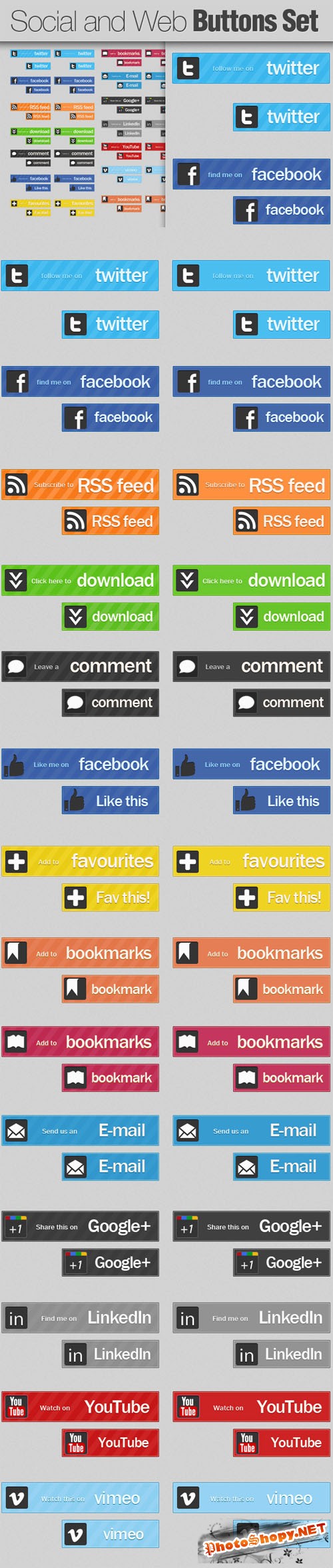 Designtnt - Social and Web Buttons