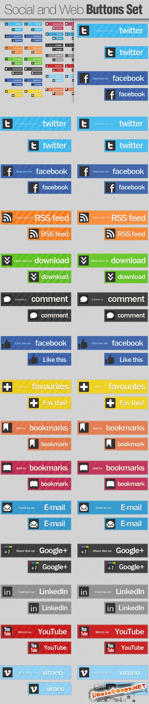 Designtnt - Social and Web Buttons