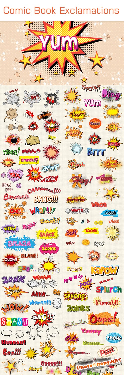 Designtnt - Comic Book Exclamations Collection
