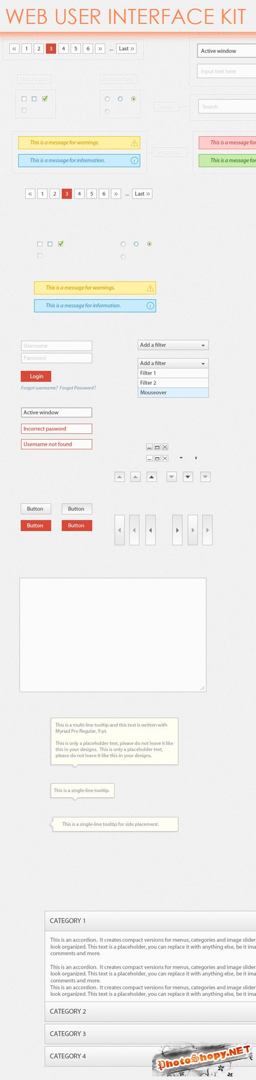 Designtnt - Clean Web User Interface Kit