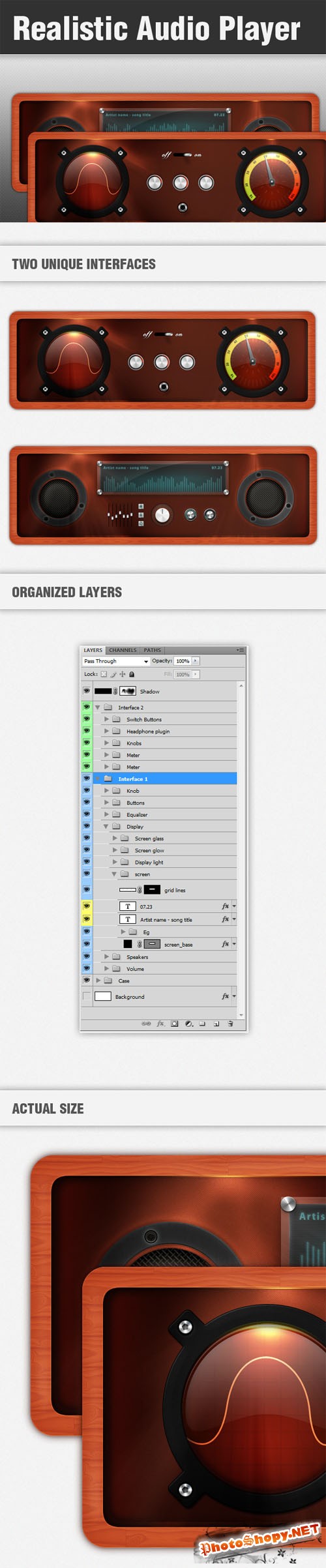 Designtnt - Realistic Audio Player Interface