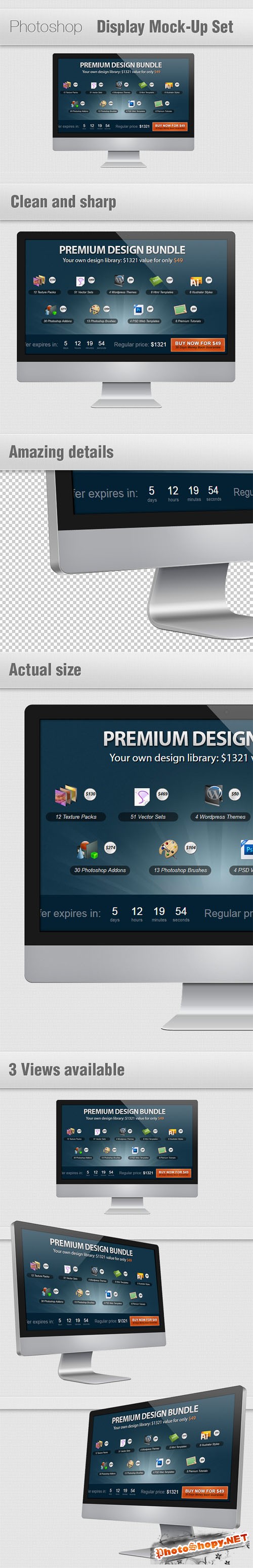 Designtnt - Display Mock-ups Set for Photoshop
