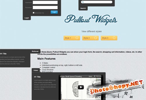 Designtnt - Pullout jQuery Widgets