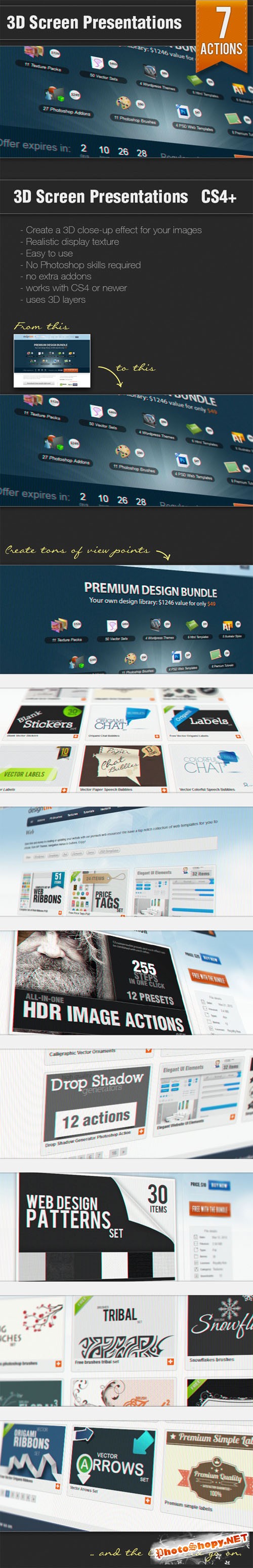 Designtnt - 3D Screen Presentations PS Addons