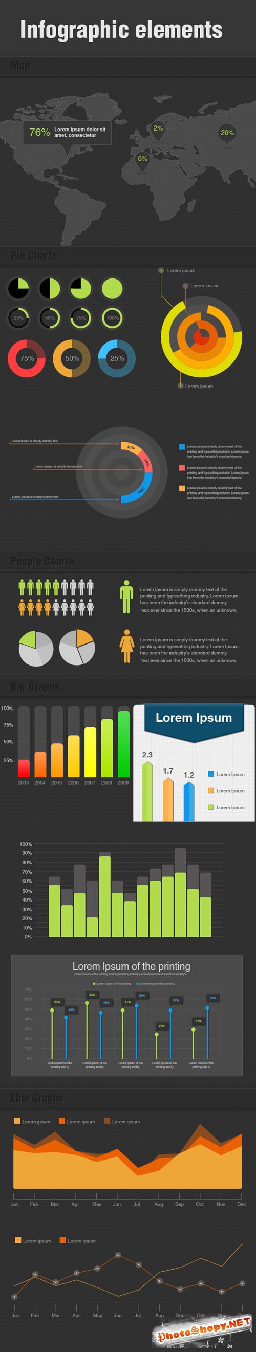 Designtnt - Infographic Elements PSD