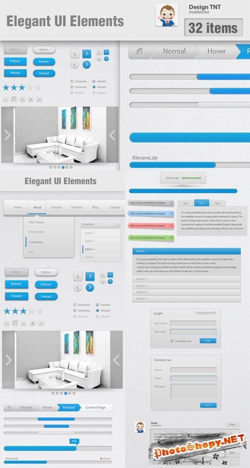 Designtnt - Elegant Website UI Elements