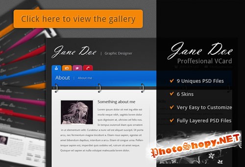 Designtnt - VCard PSD Template