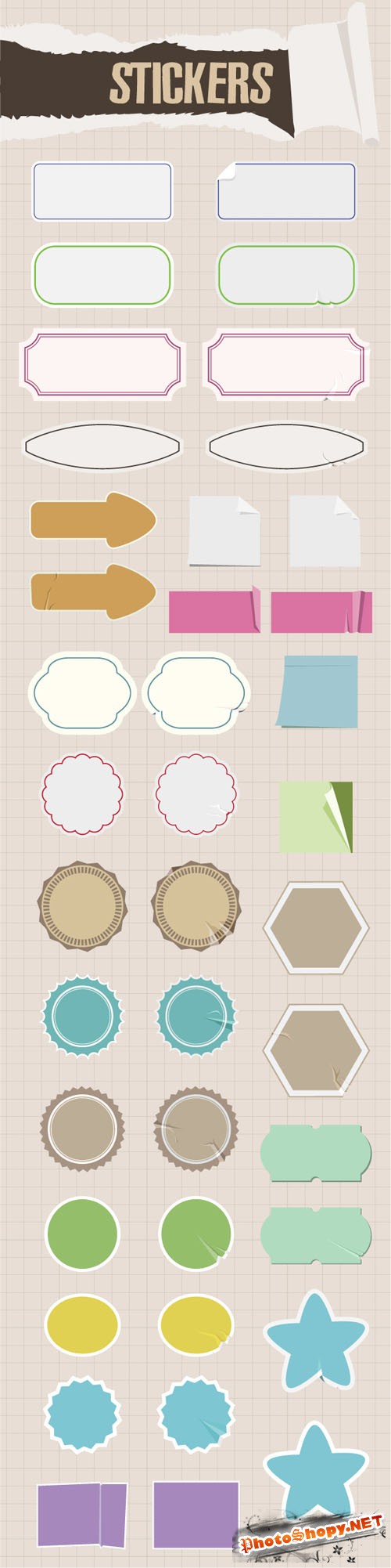 Designtnt - Stickers Vector Set 1