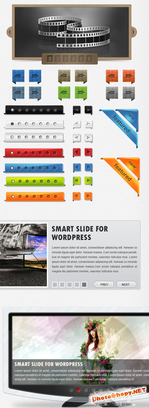 Designtnt - Web Sliders PSD Kit