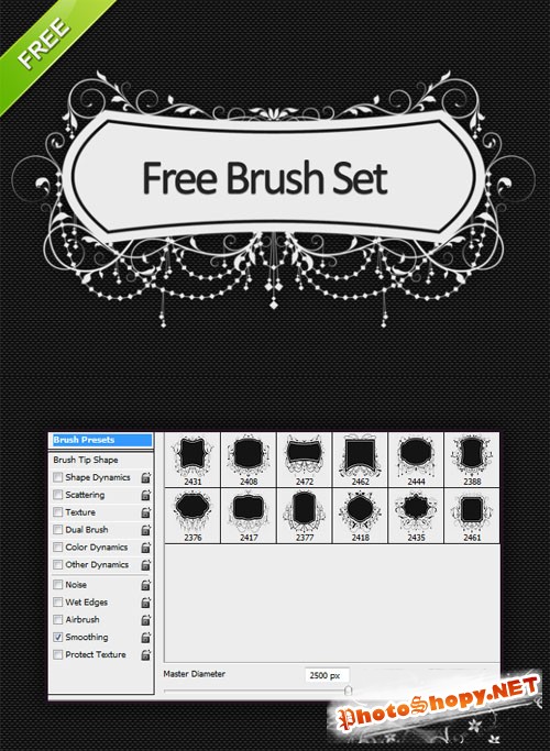Designtnt - Ornate Sign Posts PS Brushes