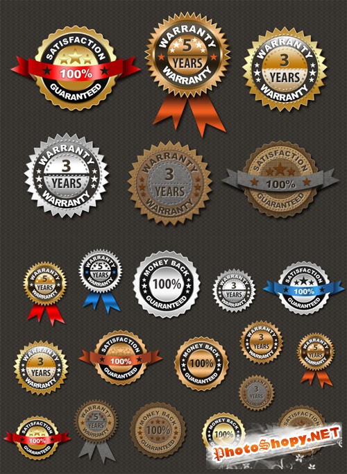 Designtnt - Premium Gold, Platinum and Retro Seals