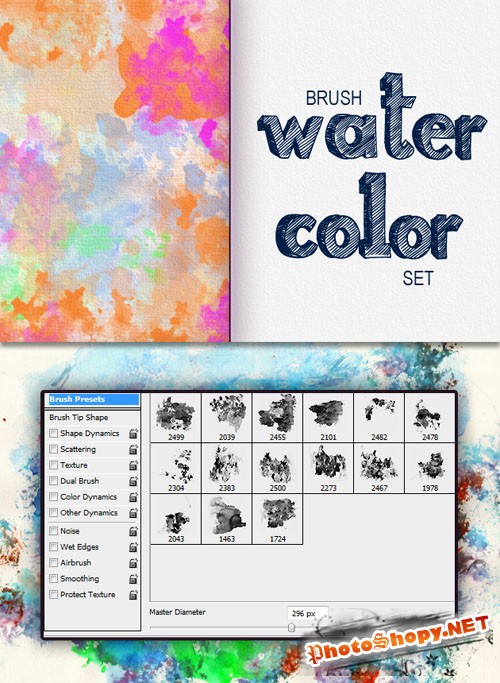Designtnt - Watercolor PS Brushes