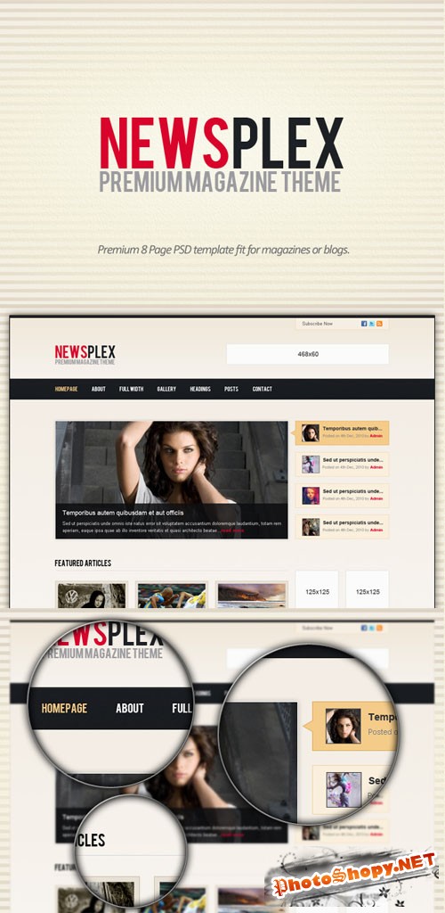 Designtnt - Premium Magazine PSD Template