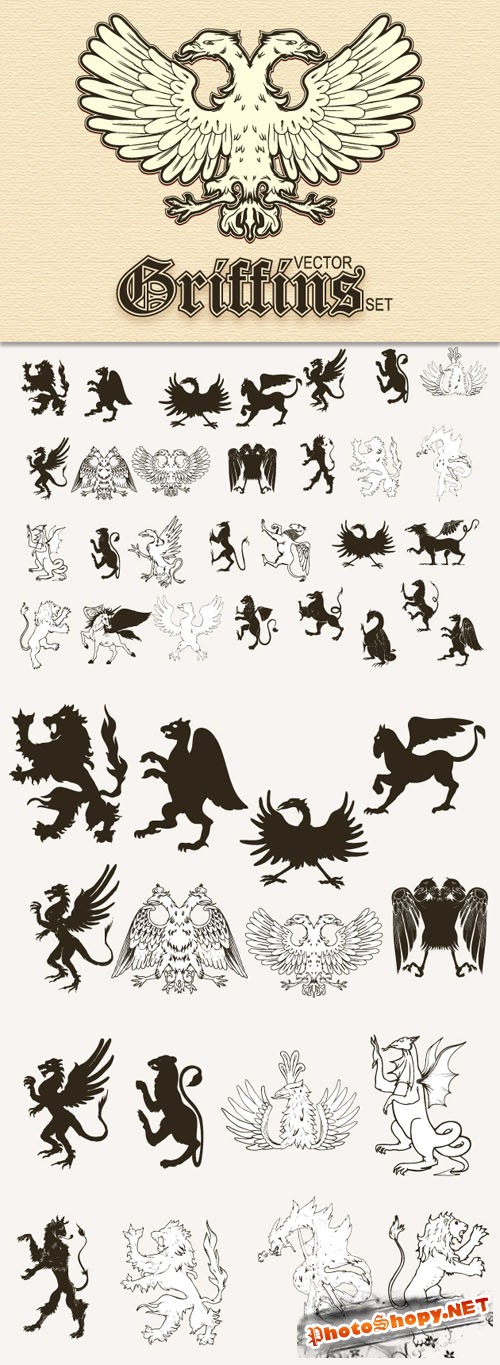 Designtnt - Griffins Vector Set