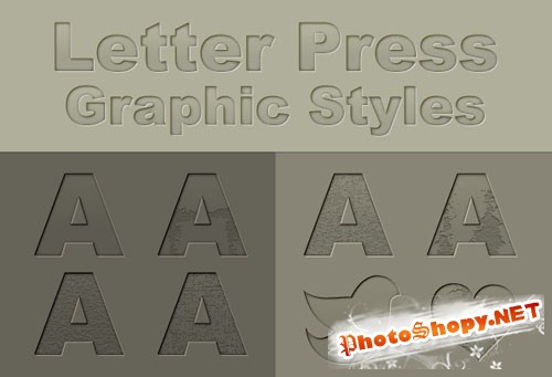 Designtnt - Letter Press Ai Graphic Style