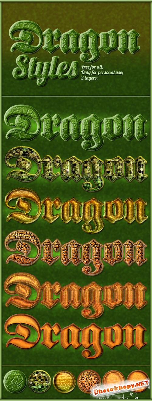 Dragon Photoshop Styles