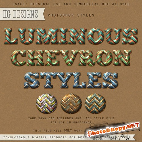 Luminous Chevron Photoshop Styles