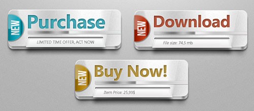 Multipurpose Web Buttons PSD Template