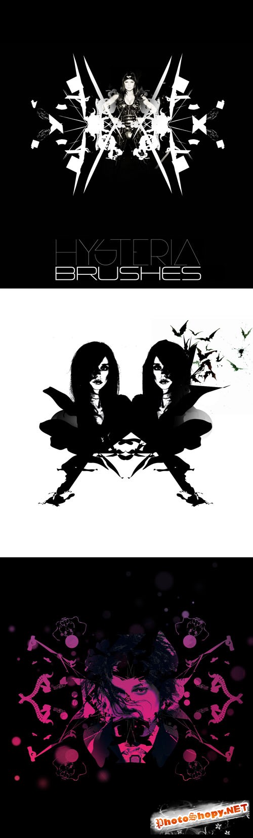 Hysteria Symmetrical Photoshop Brushes