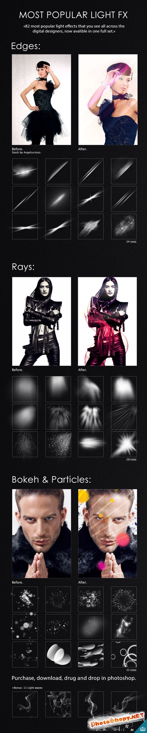 82 Light Photoshop Effects