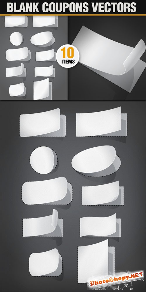 Designtnt - Vector Blank Advertising Coupons