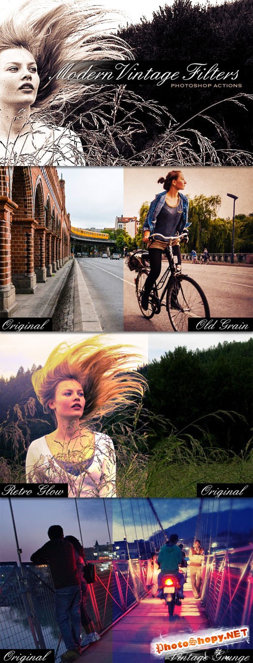 WeGraphics - Vintage Modern Filters – Photoshop Action Set