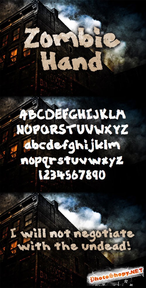 WeGraphics - Zombie Hand – Painted Font Face
