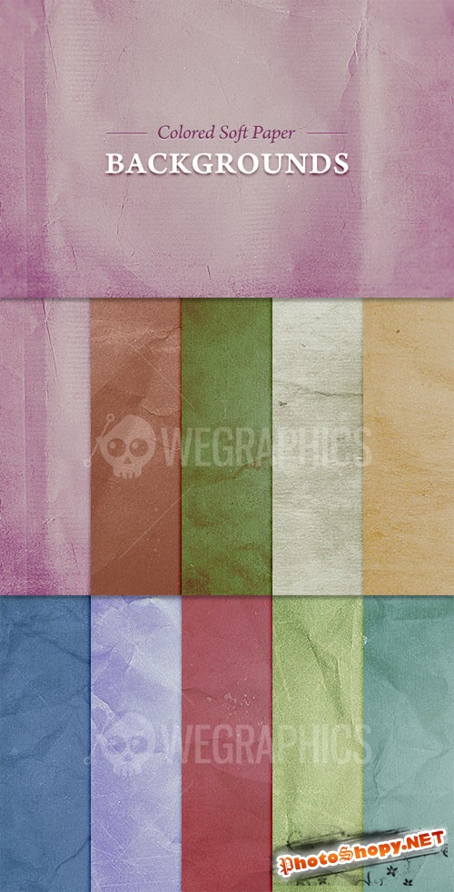WeGraphics - Colored Soft Paper Backgrounds