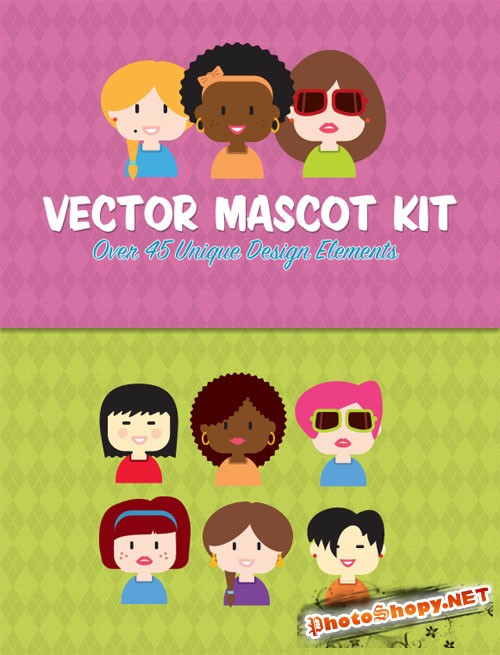 WeGraphics - Vector Mascot Creation Kit Vol 2