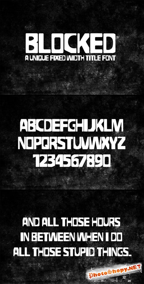WeGraphics - Blocked – A Fixed Width Title Font