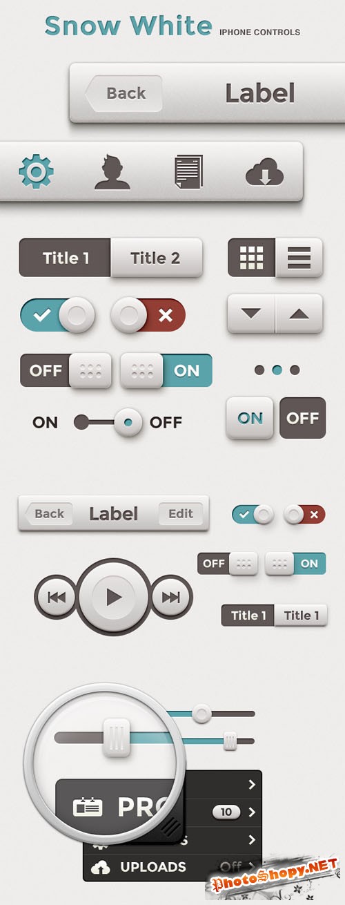 WeGraphics - Snow White iPhone Controls