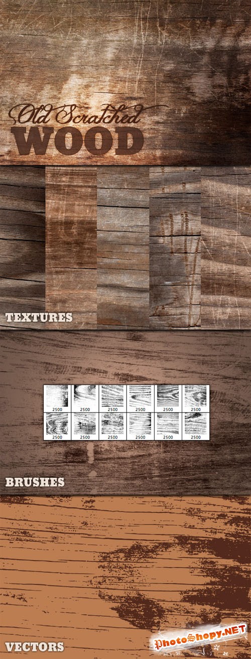 WeGraphics - Old Scratched Wood Multi-Pack