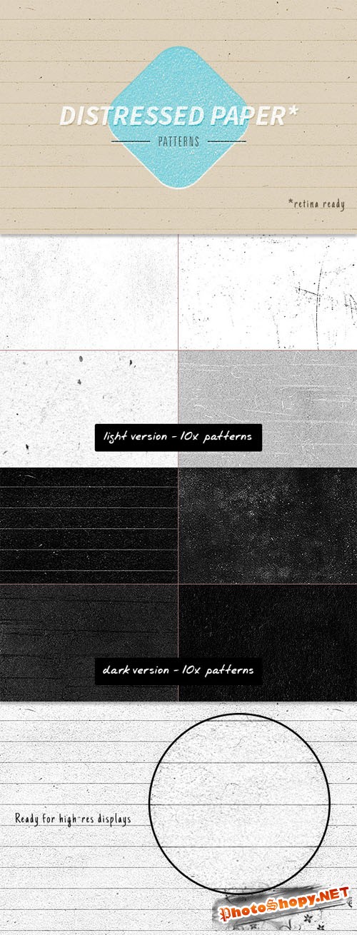 WeGraphics - Distressed Paper Patterns