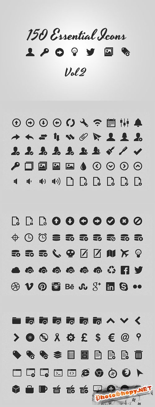 WeGraphics - 150 Essential Icons Collection Vol 2