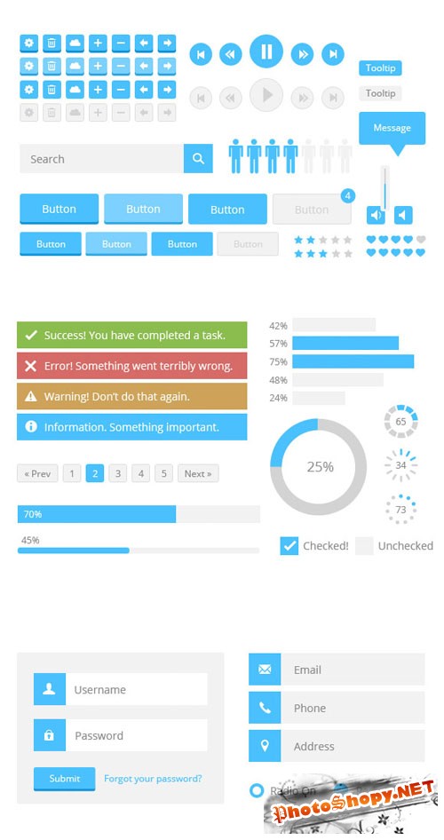 WeGraphics - Flat Style Web UI Kit