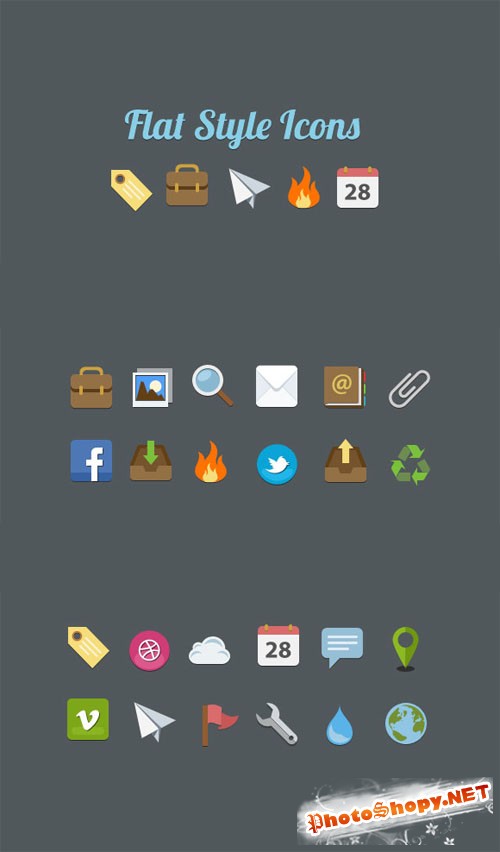 WeGraphics - Flat Style Icon Pack