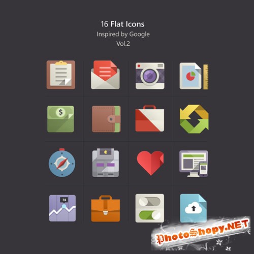 Pixeden - Flat Design Icons Set Vol2