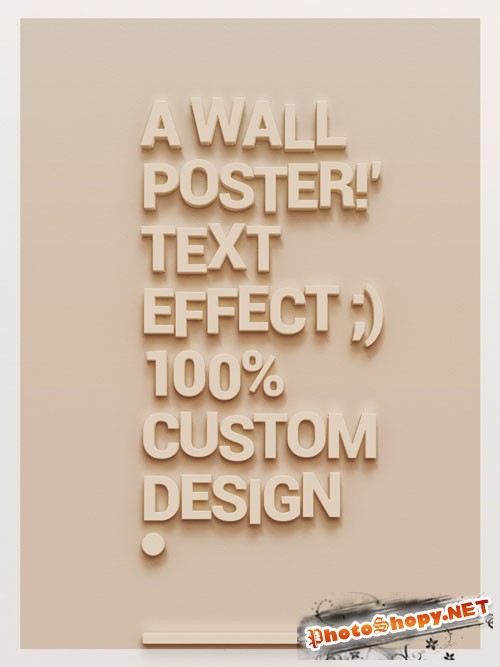 Pixeden - Psd Wall Poster Text Effect