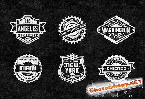 Pixeden - Promo Vector Retro Badges Vol2