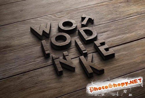 Pixeden - Wood Logo Mock-Up Template