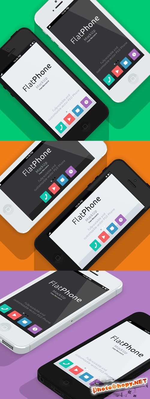 Pixeden - iPhone 5 Psd Flat Design Mockup