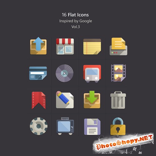Pixeden - Flat Design Icons Set Vol3